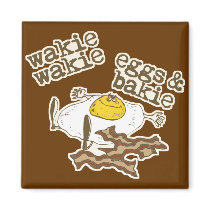 Funny Bacon and Eggs Magnets