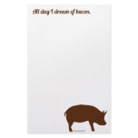Funny bacon stationery