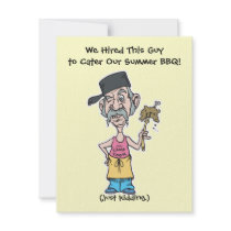funny bad camp cook summer BBQ party Custom Announcements