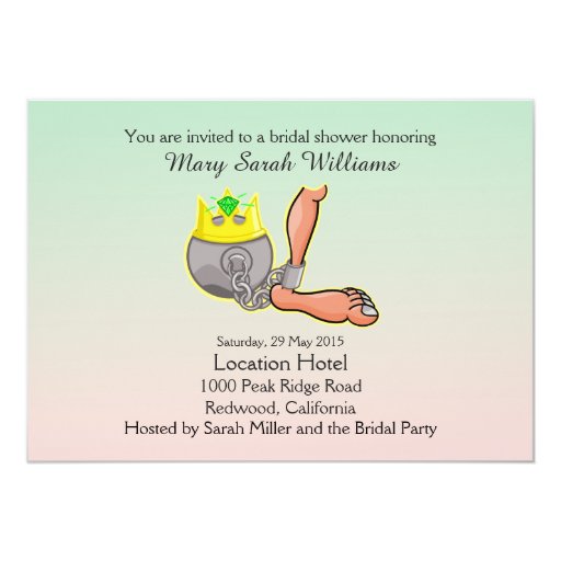 humorous wedding shower invitations and chain bridal shower invitation zazzle humorous wedding shower invitations and chain bridal shower invitation zazzle