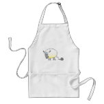funny ball of yarn cloned sheep cartoon aprons