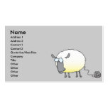 funny ball of yarn cloned sheep cartoon business cards