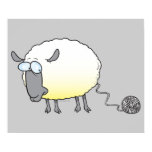 funny ball of yarn cloned sheep cartoon poster
