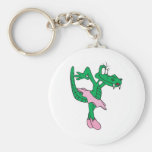 funny ballerina alligator key chain