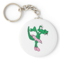 funny ballerina alligator key chain