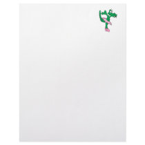 funny ballerina alligator letterhead template