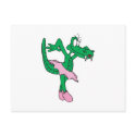 funny ballerina alligator postcards