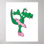 funny ballerina alligator posters
