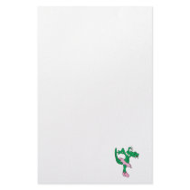 funny ballerina alligator customized stationery
