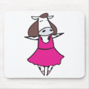 Funny Ballerina Cow mousepads