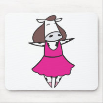 Funny Ballerina Cow mousepads
