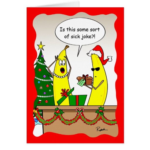 Funny Banana Christmas Card Custom Holiday Cards Zazzle 7390