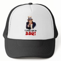 Funny barbecue mesh hat