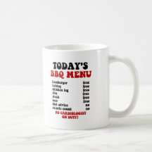 Funny Barbecue Menu Coffee Mug