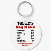 Funny Barbecue Menu keychains