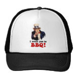 Funny barbecue mesh hat