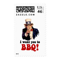 Funny barbecue postage