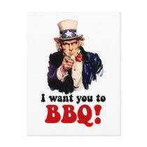 Funny barbecue post cards