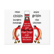 Funny barbecue postcards