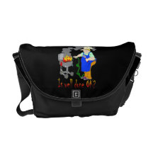 Funny Barbeque Design - Is Well Done OK? Courier Bag