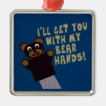 Funny Bare Hands Christmas Ornament