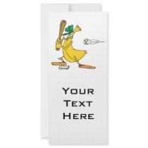 funny baseball banana full color rack card