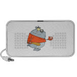 funny baseball bulldog cartoon character portable speakers