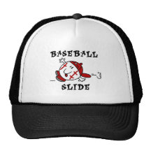 Funny Baseball Slide T-shirts and Gifts Trucker Hats
