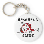 Funny Baseball Slide T-shirts and Gifts Key Chain
