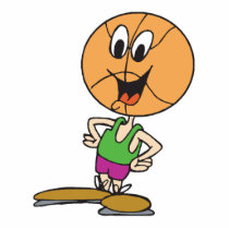 funny basketball character photo cut out