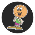 funny basketball character stickers