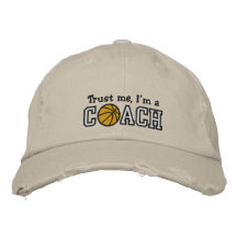 Funny Basketball Coach Embroidered Baseball Caps