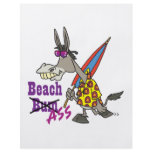 funny beach bum donkey ass silly cartoon flyers