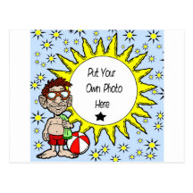 FUNNY  BEACH PHOTO POSTCARD