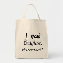 Funny Beagle Bark Canvas Bag