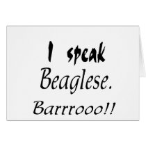 Funny Beagle Bark Greeting Cards
