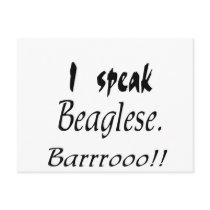 Funny Beagle Bark Post Cards