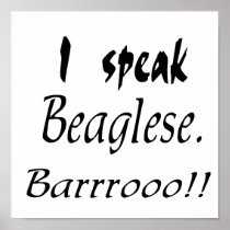 Funny Beagle Bark Print