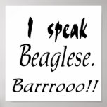 Funny Beagle Bark posters