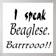 Funny Beagle Bark Print