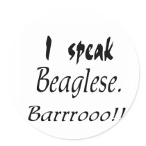 Funny Beagle Bark Stickers