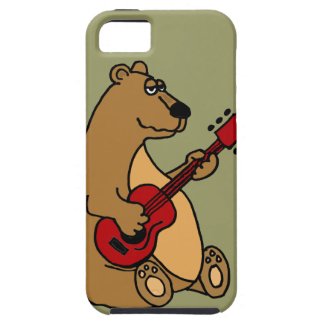 Funny Bear Playing Guitar iphone5 Case
