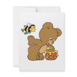 Funny Bear Sneaking Honey Custom Invite