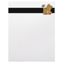 Funny Bear Sneaking Honey Customized Letterhead