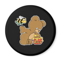 Funny Bear Sneaking Honey magnets by doonidesigns Funny Bear Sneaking Honey magnets