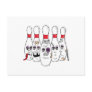 Funny Beat Up Bowling Pins Post Card