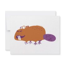 Funny Beaver Personalized Invitations