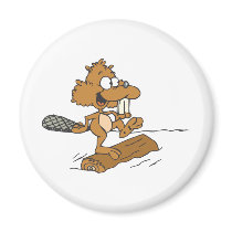 Funny Beaver Refrigerator Magnet