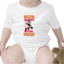 funny beer drinker cartoon baby bodysuit