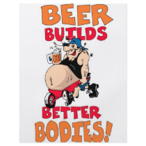 funny beer drinker cartoon flyer design